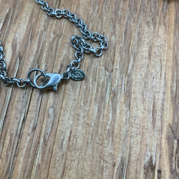 Premier Designs Vintage Mixed Elements Beaded Silver Tone Chain Necklace - Picture 3 of 5